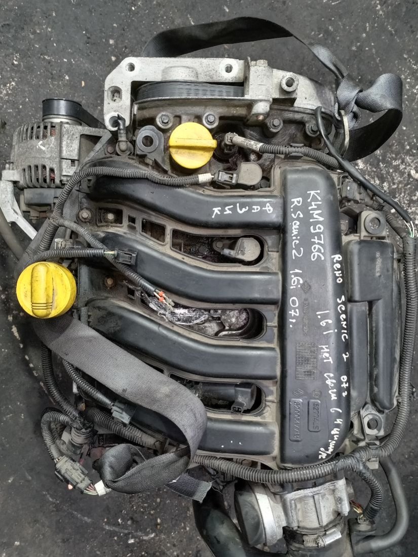 Двигатель K4M9766 Renault Scenic 2 1.6 Бензин